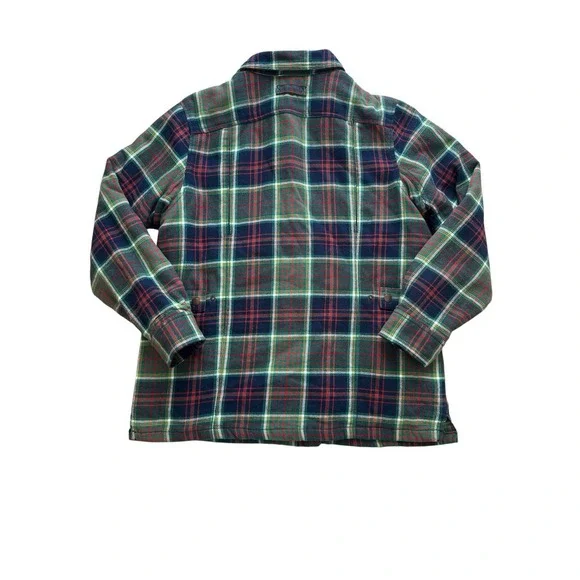 Duluth Trading Co Flapjack Flannel Shirt Jac Shacket Womens Large Green Plaid - Picture 6 of 6